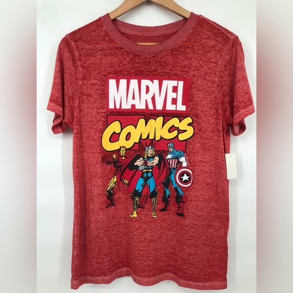 NWT Marvel Comics Avengers Burnout Tee - Picture 1 of 5